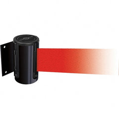 Tensator - 4.74" High x 3-57/64" Long x 3-57/64" Wide Magnetic Wall Mount Barrier - Metal, Black Powdercoat Finish, Black, Use with Wall Mount - Exact Tooling