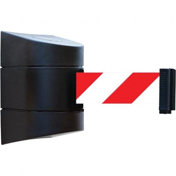 Tensator - 5-1/2" High x 3-1/4" Long x 3-1/4" Wide Magnetic Wall Mount Barrier - Metal, Black Powdercoat Finish, Black, Use with Wall Mount - Exact Tooling