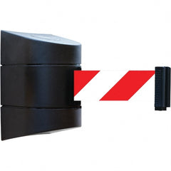 Tensator - 5-1/2" High x 3-1/4" Long x 3-1/4" Wide Magnetic Wall Mount Barrier - Metal, Black Powdercoat Finish, Black, Use with Wall Mount - Exact Tooling