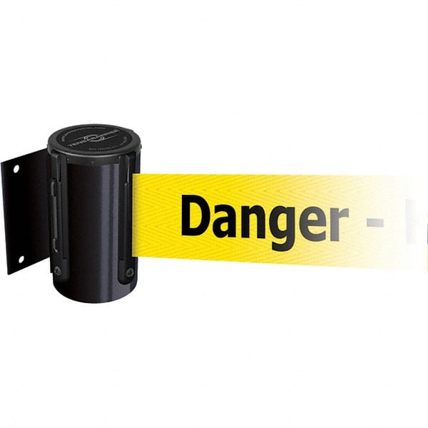 Tensator - 4.74" High x 3-57/64" Long x 3-57/64" Wide Magnetic Wall Mount Barrier - Metal, Black Powdercoat Finish, Black, Use with Wall Mount - Exact Tooling