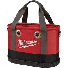 Milwaukee Tool - 24 Pocket, Ballistic Nylon, Black/Red Tool Bag - Exact Tooling