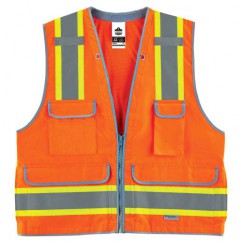 8254HDZ 4/5XL ORG HD SURVEYORS VEST - Exact Tooling