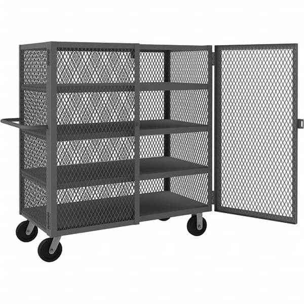 Durham - 2,000 Lb Capacity 4-Shelf Security Mesh Truck - Exact Tooling