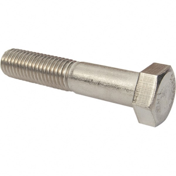 Value Collection - 7/8-9 3-1/4" Long Hex Head Cap Screw - Partially Threaded, 316 Stainless Steel, Uncoated - Exact Tooling