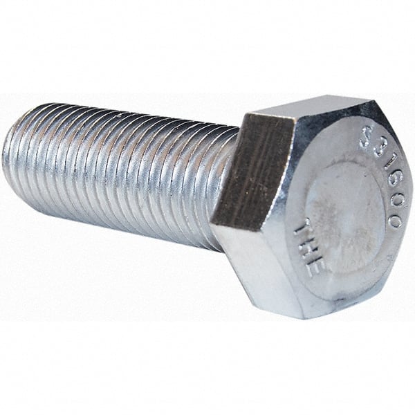 Value Collection - 1-8 2-1/4" Long Hex Head Cap Screw - Fully Threaded, 316 Stainless Steel, Uncoated - Exact Tooling