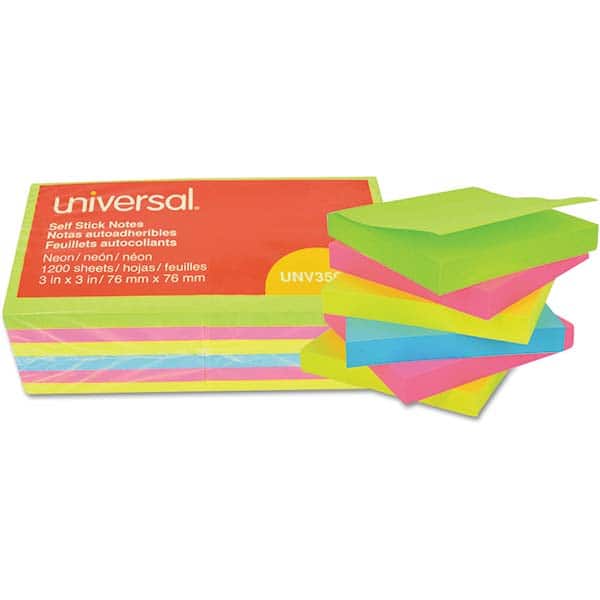 UNIVERSAL - Note Pads, Writing Pads & Notebooks Writing Pads & Notebook Type: Self-Stick Notes Size: 3 x 3 - Exact Tooling