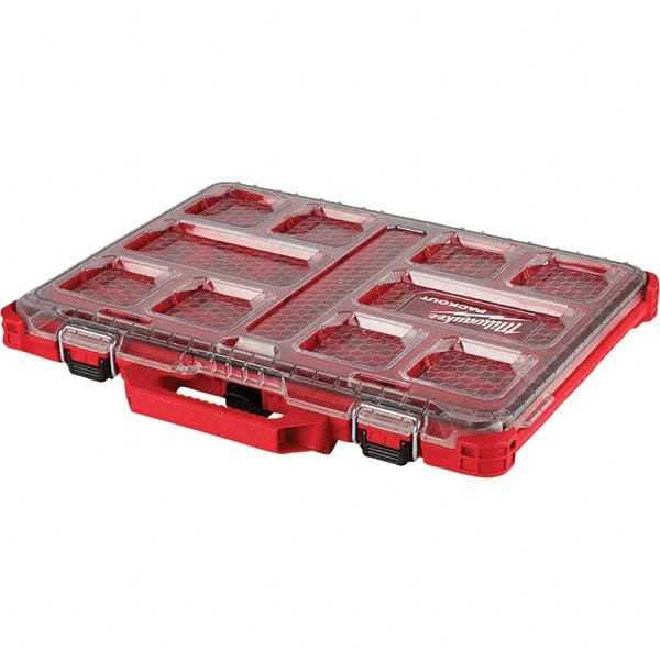 Milwaukee Tool - PACKOUT 10 Compartment Red Small Parts Compact Organizer - Exact Tooling