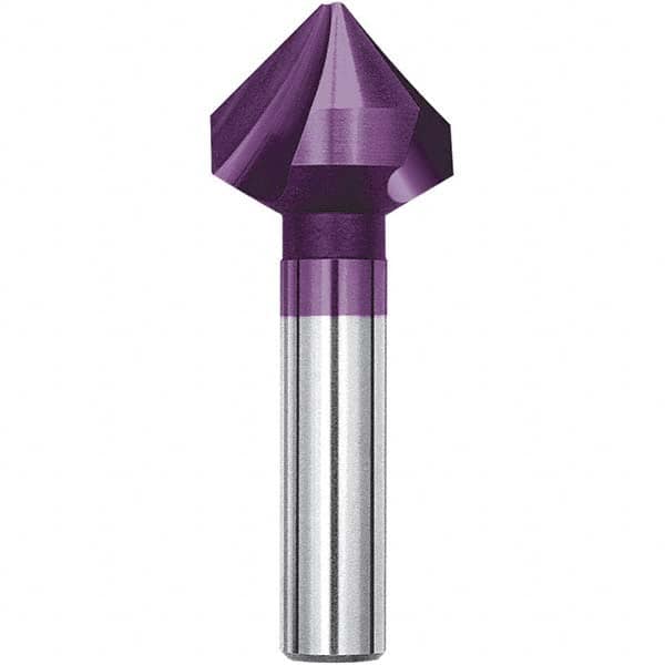 Magafor - 4.3mm Head Diam, 5/32" Shank Diam, 90° Solid Carbide Countersink - Exact Tooling