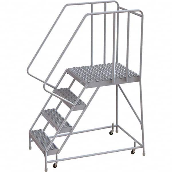 TRI-ARC - Rolling & Wall Mounted Ladders & Platforms Type: Rolling Warehouse Ladder Style: Rolling Safety Ladder - Exact Tooling