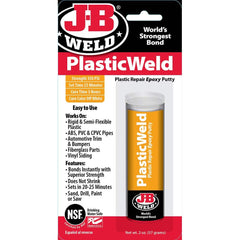 J-B Weld - Epoxy & Structural Adhesives; Type: Epoxy ; Container Size Range: Smaller than 16 oz. ; Container Size: 2 oz. ; Container Type: Stick ; Working Time (Minutes): 25 ; Color: Off White - Exact Tooling