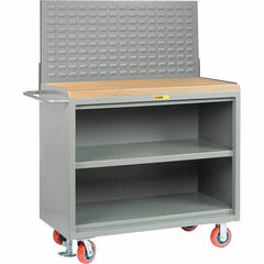 Little Giant - 3,600 Lb Capacity Mobile Service Bench - 41" Wide x 24" Deep x 43" High, Steel, Gray - Exact Tooling