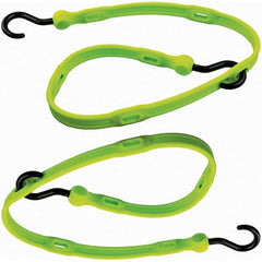 The Better Bungee - Stretch Tie Downs; Type: Adjustable Bungee Strap ; End Type: Molded Nylon Hook End ; Color: Safety Green ; Fractional Overall Lengths: 36 - Exact Tooling
