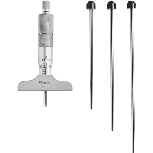 0-4″ Measuring Range - Ratchet Thimble - Depth Micrometer - Exact Tooling