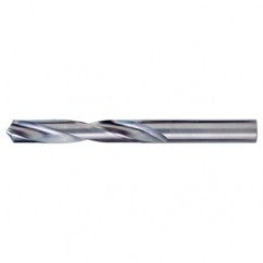#41 Dia. × 0.096″ Shank × 1″ Flute Length × 2″ OAL, 118°, Bright, 2xD Flute, Round Solid Carbide Drill - Exact Tooling