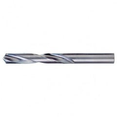 #41 Dia. × 0.096″ Shank × 1″ Flute Length × 2″ OAL, 118°, Bright, 2xD Flute, Round Solid Carbide Drill - Exact Tooling