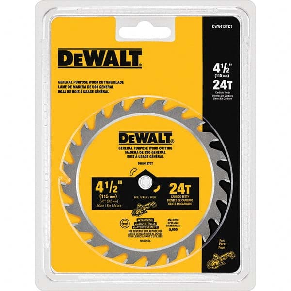 DeWALT - Wet & Dry-Cut Saw Blades Blade Diameter (Inch): 4-1/2 Blade Material: Carbide-Tipped - Exact Tooling