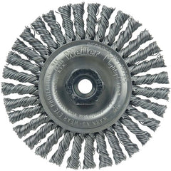 4″ Diameter - MI0 × 1.25 Arbor Hole - Stringer Bead Twist Steel Wire Straight Wheel - Exact Tooling