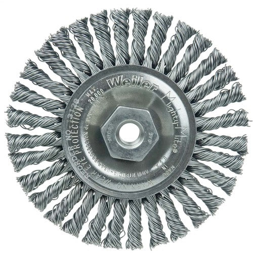 Mini Roughneck 4″ Stringer Bead Wheel, .020″ Steel Fill, 3/8″-24 UNF Nut - Exact Tooling