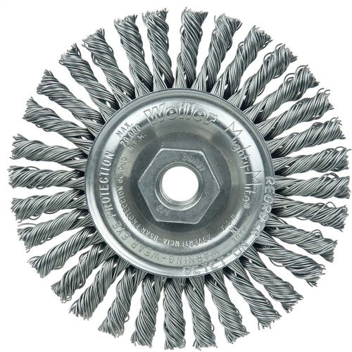 Mini Roughneck 4″ Stringer Bead Wheel, .020″ Steel Fill, 1/2″-13 UNC Nut - Exact Tooling