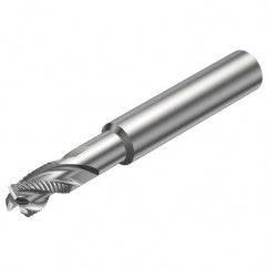 R216.33-12040-AJ16U H10F 12mm 3 FL Solid Carbide End Mill - Corner chamfer w/Cylindrical Shank - Exact Tooling