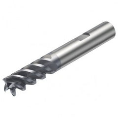 R216.34-14050-BC26P 1640 14mm 4 FL Solid Carbide End Mill - Corner Radius w/Weldon Shank - Exact Tooling