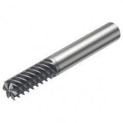 R215.36-14060-AC26L 1620 14mm 6 FL Solid Carbide End Mill - Corner Radius w/Cylindrical Shank - Exact Tooling