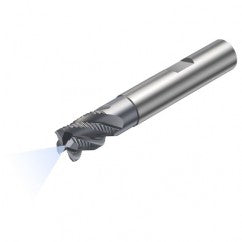 R215.34C12040-DS12K 1640 12mm 4 FL Solid Carbide End Mill - Corner Radius w/Cylindrical - Neck Shank - Exact Tooling