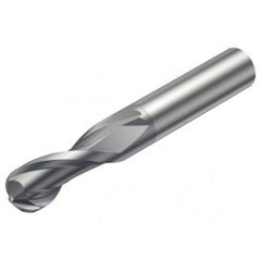 R216.42-01030-AC15G 1610 1mm 2 FL Solid Carbide Ball Nose End Mill w/Cylindrical Shank - Exact Tooling