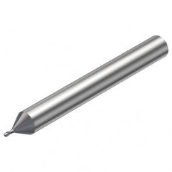 R216.42-00430-AE04G 1620 0.4mm 2 FL Solid Carbide Ball Nose End Mill w/Cylindrical Shank - Exact Tooling