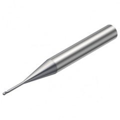 R216.42-00530-AJ05G 1620 0.5mm 2 FL Solid Carbide Ball Nose End Mill w/Cylindrical Shank - Exact Tooling