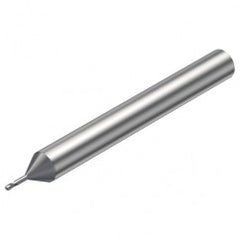 R216.42-00630-AO06G 1620 0.6mm 2 FL Solid Carbide Ball Nose End Mill w/Cylindrical Shank - Exact Tooling
