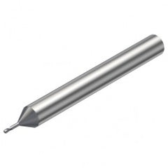 R216.42-00830-AO08G 1620 0.8mm 2 FL Solid Carbide Ball Nose End Mill w/Cylindrical Shank - Exact Tooling