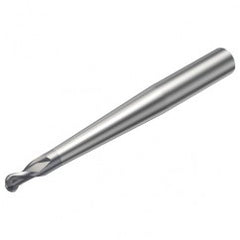 R216.42-12030-AP12G 1610 12mm 2 FL Solid Carbide Ball Nose End Mill w/Cylindrical Shank - Exact Tooling