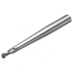 R216.42-10030-AP10G 1610 10mm 2 FL Solid Carbide Ball Nose End Mill w/Cylindrical Shank - Exact Tooling