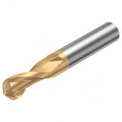 R216.42-12030-AS18G 1700 12mm 2 FL Solid Carbide ball nose endmill w/Cylindrical Shank - Exact Tooling