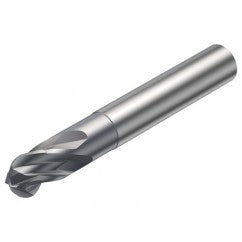 R216.44-12030-AI12G 1610 12mm 4 FL Solid Carbide Ball Nose End Mill w/Cylindrical Shank - Exact Tooling