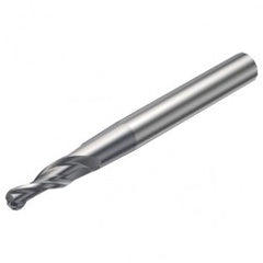 R216.52-04040RAL10G 1630 4mm 2 FL Solid Carbide Conical Ball Nose End Mill w/Cylindrical Shank - Exact Tooling