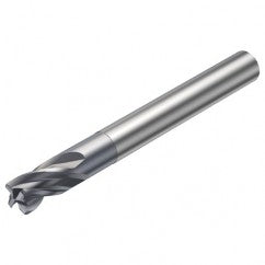 RA216.24-1630DAK04G 1610 6.35mm 4 FL Solid Carbide End Mill - Corner Radius w/Cylindrical Shank - Exact Tooling