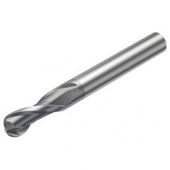 RA216.42-0630-AK12G 1610 2.3622mm 2 FL Solid Carbide Ball Nose End Mill w/Cylindrical Shank - Exact Tooling