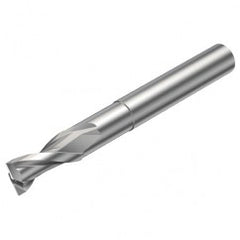 2P120-0300-NC H10F 3mm FL Straight Center Cut w/Cylindrical with Neck Shank - Exact Tooling