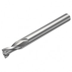 2P123-0300-NG H10F 3mm 2 FL Straight Center Cut w/Reduced Cylindrical .3mm/.012 smaller than Cutting Diameter Shank - Exact Tooling