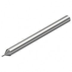 2P211-0050-PC 1620 0.5mm FL Straight Center Cut w/Cylindrical with Neck Shank - Exact Tooling