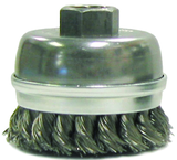 2-3/4" Diameter - Banded Knot Stainless Cup Wheel - Exact Tooling
