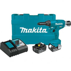Makita - Cordless Riveters Fastener Type: Cordless Electric Riveter Closed End Rivet Capacity: All up to 1/4 - Exact Tooling