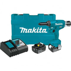Makita - Cordless Riveters Fastener Type: Cordless Electric Riveter Closed End Rivet Capacity: All up to 3/16 - Exact Tooling