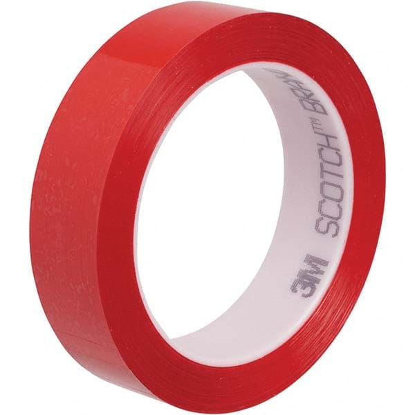 3M - 72 Yd x 1/2" Red Polyester Film Tape - Exact Tooling