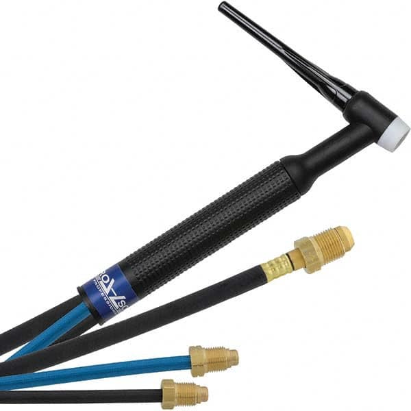 PRO-SOURCE - 350 Amp 12-1/2' Rubber Outfit 18 Water Cooled TIG Welding Torch Kit - Exact Tooling