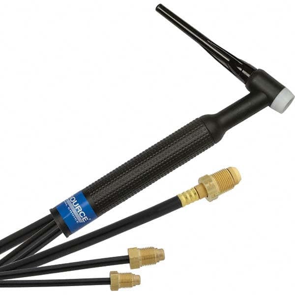 PRO-SOURCE - 350 Amp 12-1/2' Rubber Outfit 18F Water Cooled TIG Welding Torch Kit - Exact Tooling