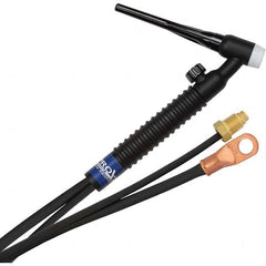 PRO-SOURCE - 150 Amp 12-1/2' Rubber Outfit 17V Air Cooled TIG Welding Torch Kit - Exact Tooling