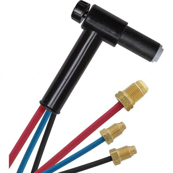 PRO-SOURCE - 250 Amp 12-1/2' Rubber Outfit 22B Water Cooled TIG Welding Torch Kit - Exact Tooling